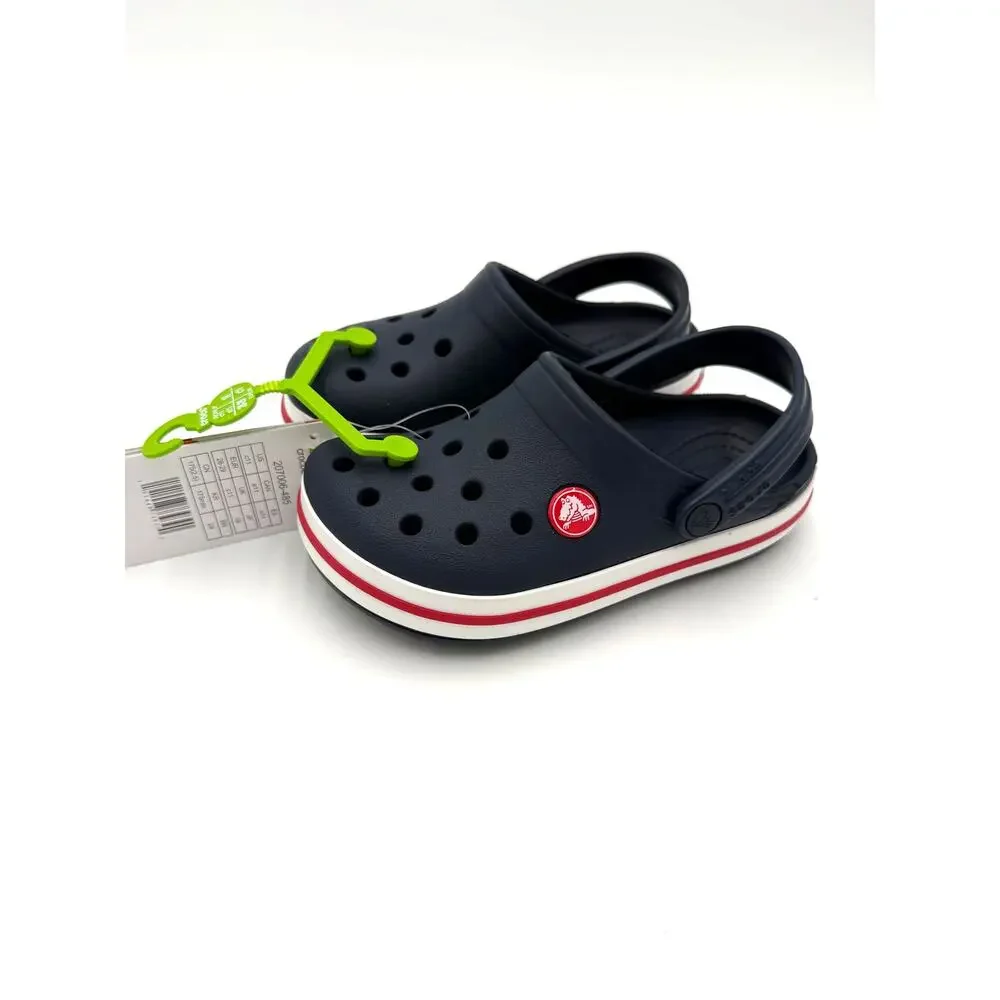 NWT Crocs Kids Crocband Clog - Navy/Red - c11 (little kid 11)